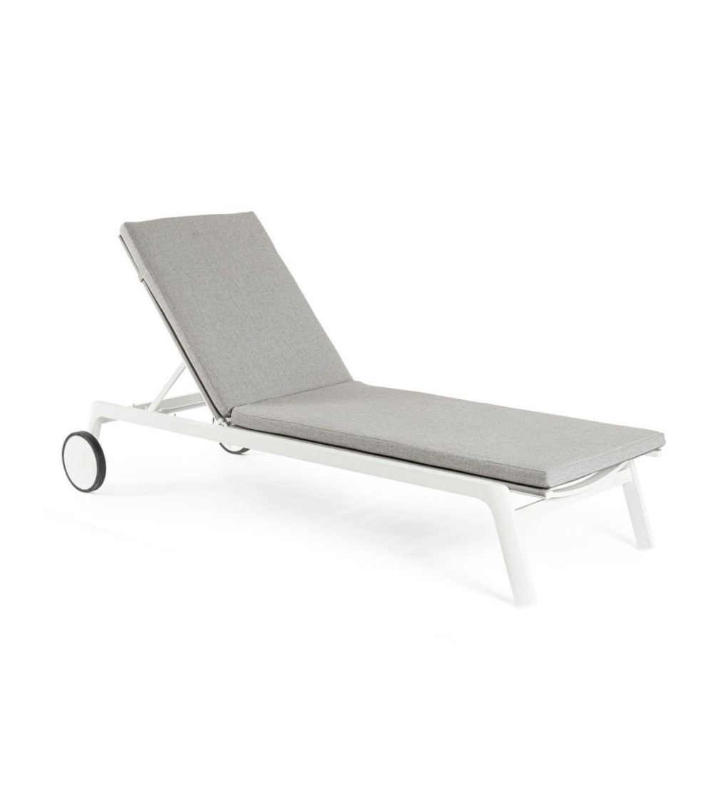 Lettino Jalisco BIZZOTTO bianco con ruote outdoor – BHOME by Arredi Barbàra