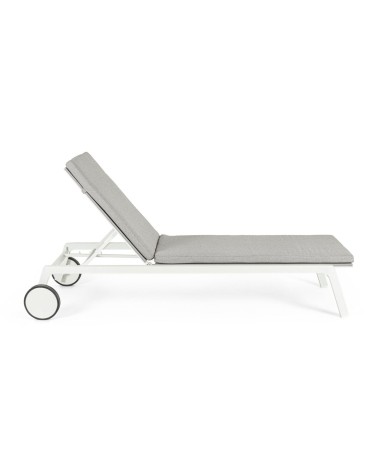 Lettino Jalisco BIZZOTTO bianco con ruote outdoor – BHOME by Arredi Barbàra