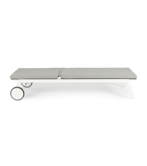 Lettino Jalisco BIZZOTTO bianco con ruote outdoor – BHOME by Arredi Barbàra