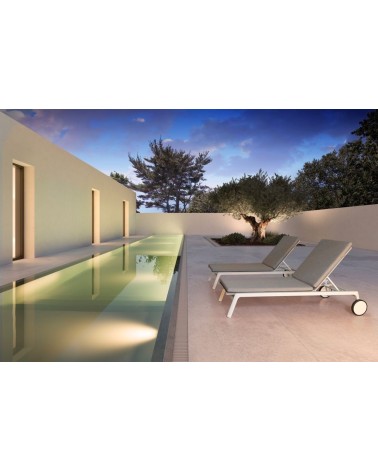 Lettino Jalisco BIZZOTTO bianco con ruote outdoor – BHOME by Arredi Barbàra