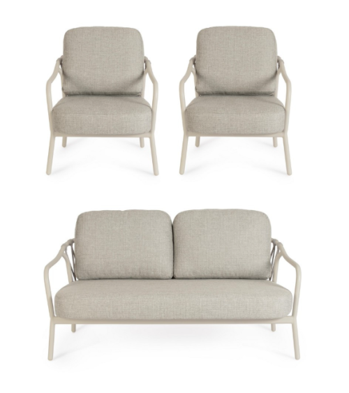 Salotto Edvige Pelican BIZZOTTO set 3 pezzi outdoor – BHOME by Arredi Barbàra