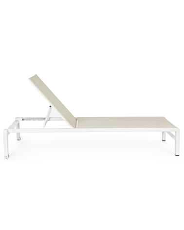Konnor sun lounger BIZZOTTO white stackable – BHOME by Arredi Barbàra