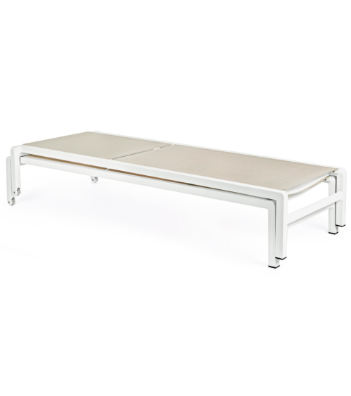 Lettino Konnor BIZZOTTO bianco impilabile con ruote – BHOME by Arredi Barbàra