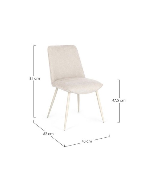 Chaise Cora BIZZOTTO beige lot de 4 – BHOME by Arredi Barbàra