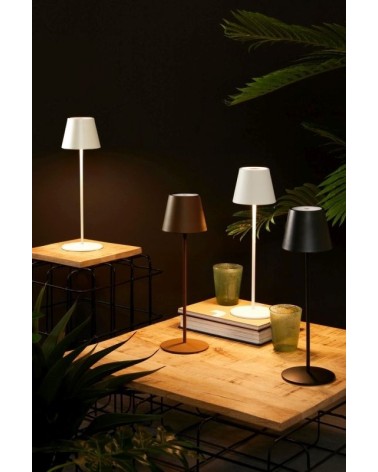 Lampada Etna LED H38 BIZZOTTO marrone ricaricabile – BHOME by Arredi Barbàra
