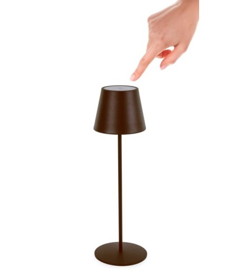 Lampada Etna LED H38 BIZZOTTO marrone ricaricabile – BHOME by Arredi Barbàra