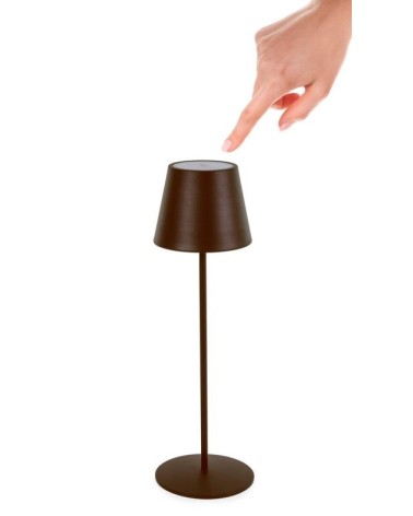 Lampada Etna LED H38 BIZZOTTO marrone ricaricabile – BHOME by Arredi Barbàra