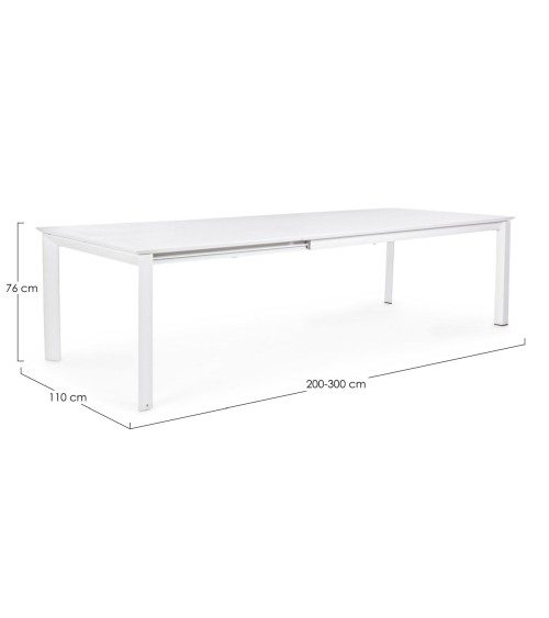 Konnor extendable table BIZZOTTO 200/300 white – BHOME by Arredi Barbàra