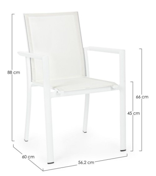 Sedia Konnor BIZZOTTO impilabile bianca set 4 – BHOME by Arredi Barbàra