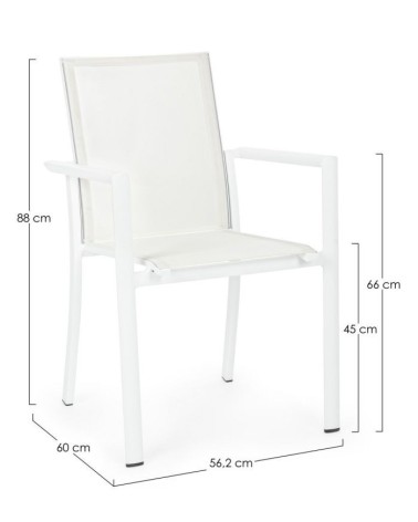 Sedia Konnor BIZZOTTO impilabile bianca set 4 – BHOME by Arredi Barbàra
