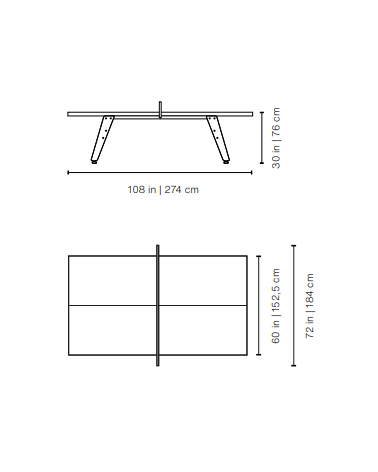 RS Stationary Ping Pong Table RS Barcelona | BHOME by Arredi Barbàra