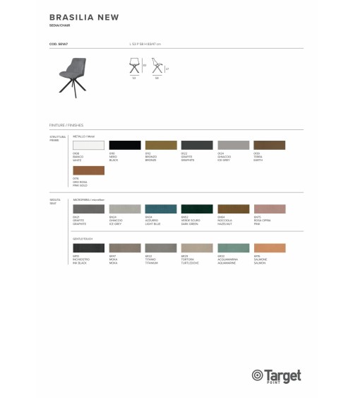 Sedia Brasilia New – Target Point | Bhome by Arredi Barbàra