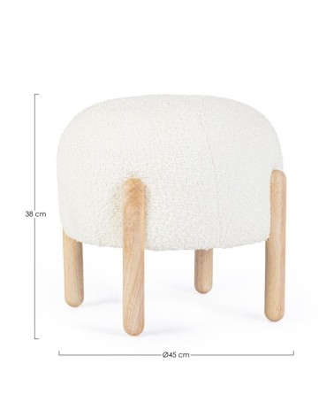 Sgabello DAYLA BIZZOTTO bouclé | BHOME by Arredi Barbàra