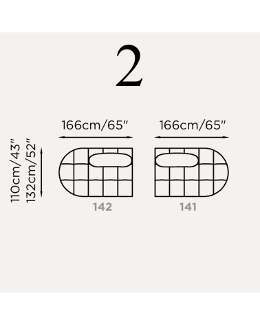 Canapé modulaire “Brividi” – FRANCO FERRI