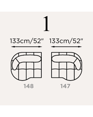 Canapé modulaire “Brividi” – FRANCO FERRI