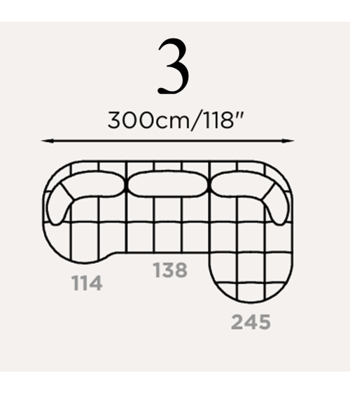Canapé modulaire “Brividi” – FRANCO FERRI