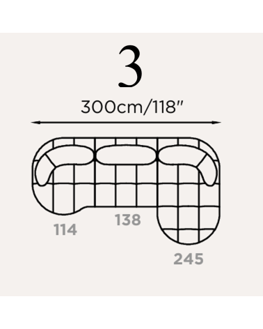 Canapé modulaire “Brividi” – FRANCO FERRI