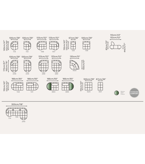 Canapé modulaire “Brividi” – FRANCO FERRI