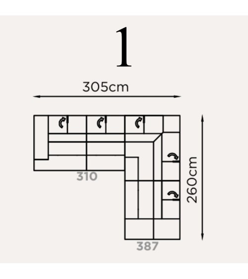 Canapé modulaire “Camaleonte” Brera 58 – FRANCO FERRI