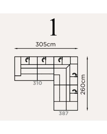 Canapé modulaire “Camaleonte” Brera 58 – FRANCO FERRI
