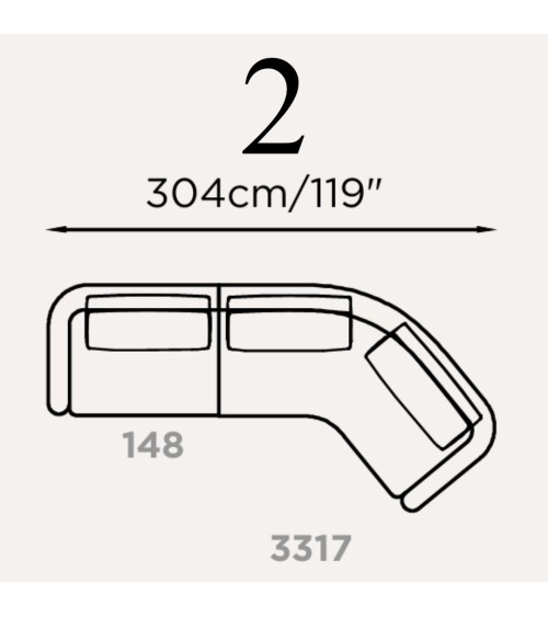 Canapé modulaire “Lume” Brera 58 – FRANCO FERRI