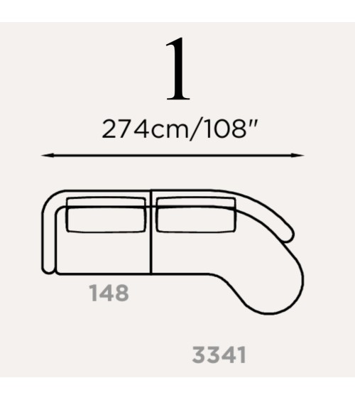 Canapé modulaire “Lume” Brera 58 – FRANCO FERRI