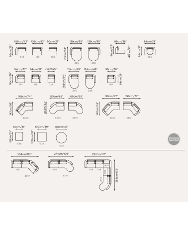 Canapé modulaire “Lume” Brera 58 – FRANCO FERRI