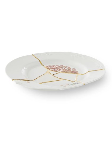 Piatto Kintsugi Seletti Design Oro Porcellana | BHOME