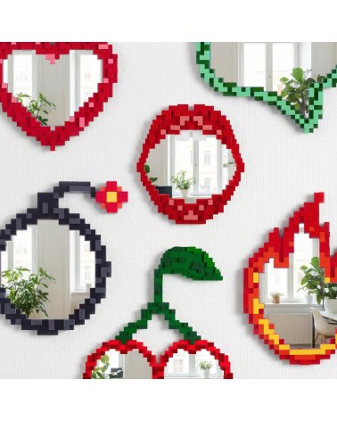 Specchio Pixel Mirror Flame Seletti Design Pop | BHOME