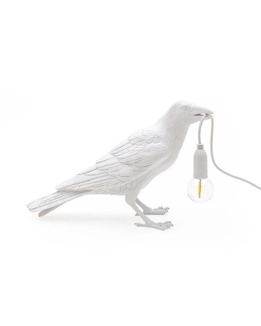 Lámpara de exterior “Bird Lamp Bianca Waiting” – SELETTI