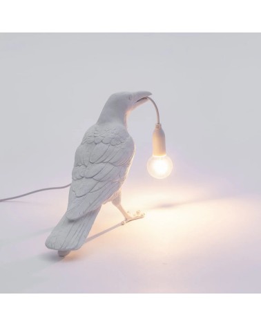 Lámpara de exterior “Bird Lamp Bianca Waiting” – SELETTI