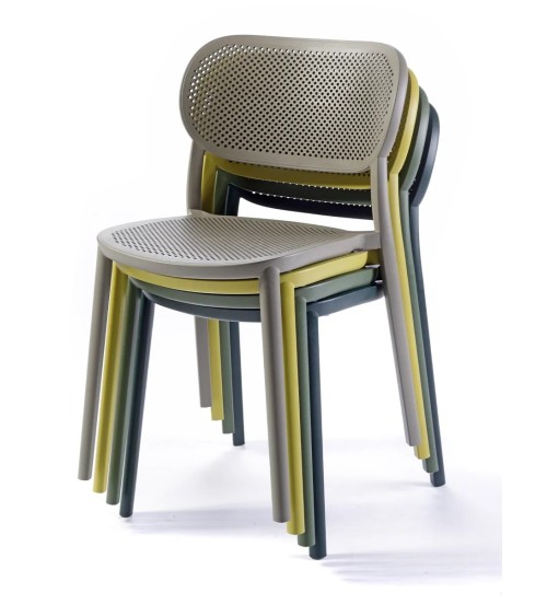 Nuta Stuhl GABER perforiertes Design indoor outdoor | BHOME