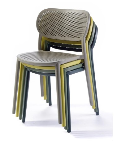 Chaise Nuta GABER design perforé intérieur extérieur | BHOME
