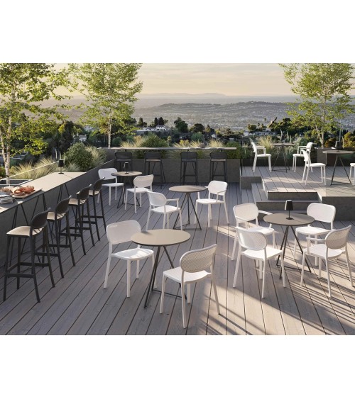 Nuta chair GABER perforated design indoor outdoor | BHOME