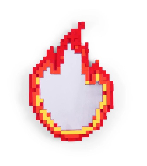 Espejo “Pixel Mirror – Flame” – SELETTI