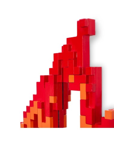 Miroir “Pixel Mirror – Flame” – SELETTI