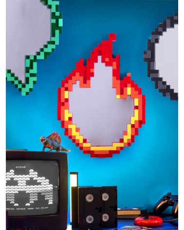 Miroir “Pixel Mirror – Flame” – SELETTI