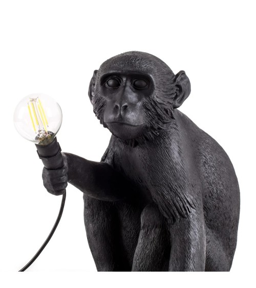 Lampe “The Monkey Lamp Nera Sitting Version” – SELETTI