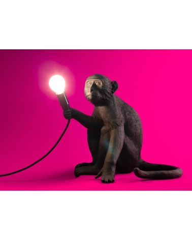Lampe “The Monkey Lamp Nera Sitting Version” – SELETTI