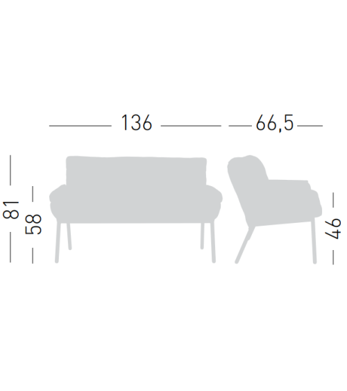 Sofá 2 plazas Coachella Lounge GABER outdoor | BHOME