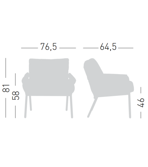 Poltroncina Coachella Lounge GABER outdoor design | BHOME