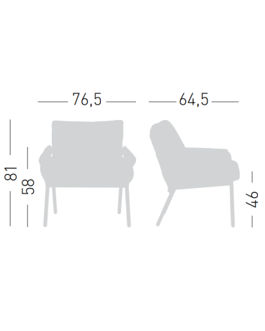 Poltroncina Coachella Lounge GABER outdoor design | BHOME