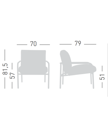 Pilar Lounge armchair GABER outdoor design | BHOME