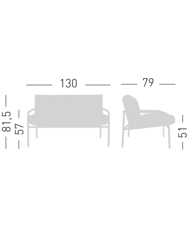 Divano Pilar Sofa GABER 2 posti outdoor design | BHOME