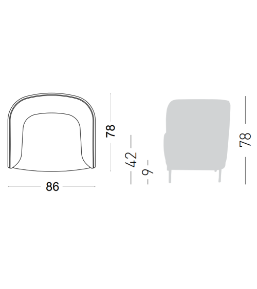 Fauteuil Place GABER design moderne élégant | BHOME