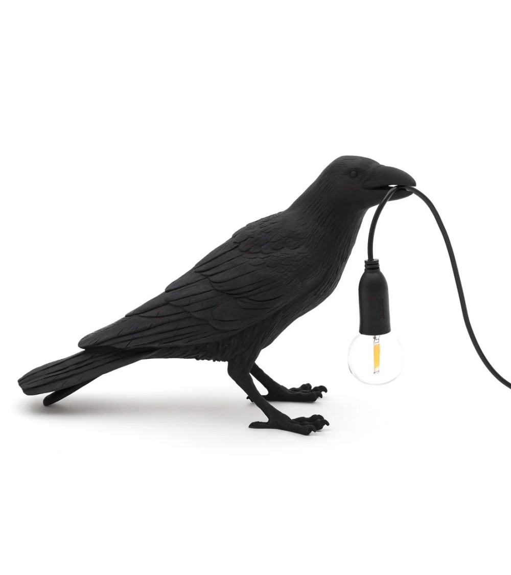 Bird Lamp Noire Waiting Extérieur Seletti | BHOME