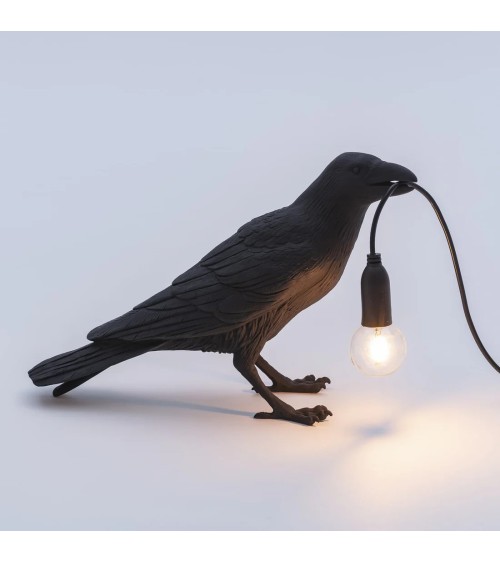 Bird Lamp Noire Waiting Extérieur Seletti | BHOME