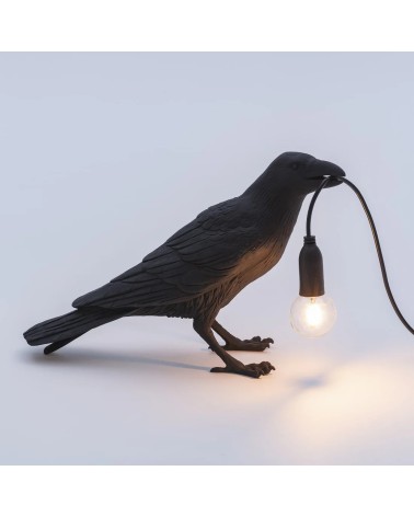 Bird Lamp Noire Waiting Extérieur Seletti | BHOME
