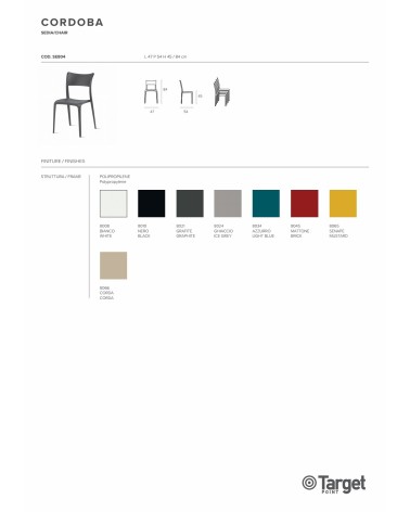 Chaise Cordoba – Target Point | Bhome by Arredi Barbàra