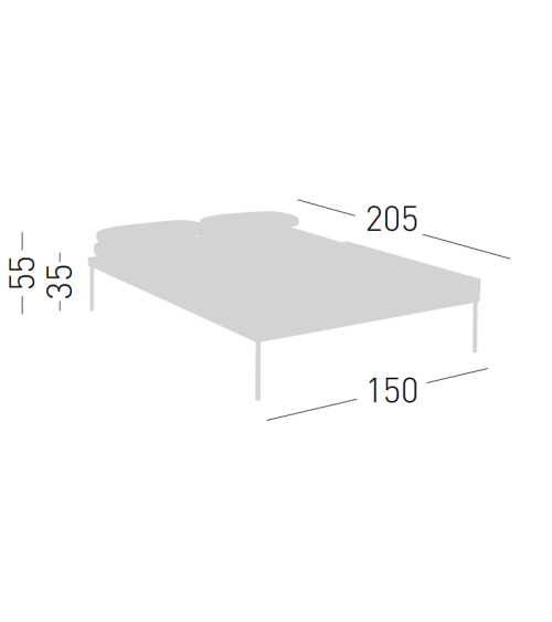 Etesian daybed GABER double outdoor lounger | BHOME